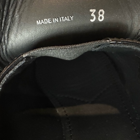 Prada Brushed Leather Black Loafers Size 38 - Picture 5 of 10